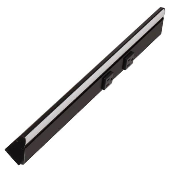 18.5" 8.3 watt 120 volt Tunable Black Remote Power Series LED Lighted Power Strip